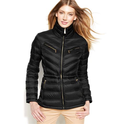 michael kors women's packable down coat|Michael Kors packable puffer coat.